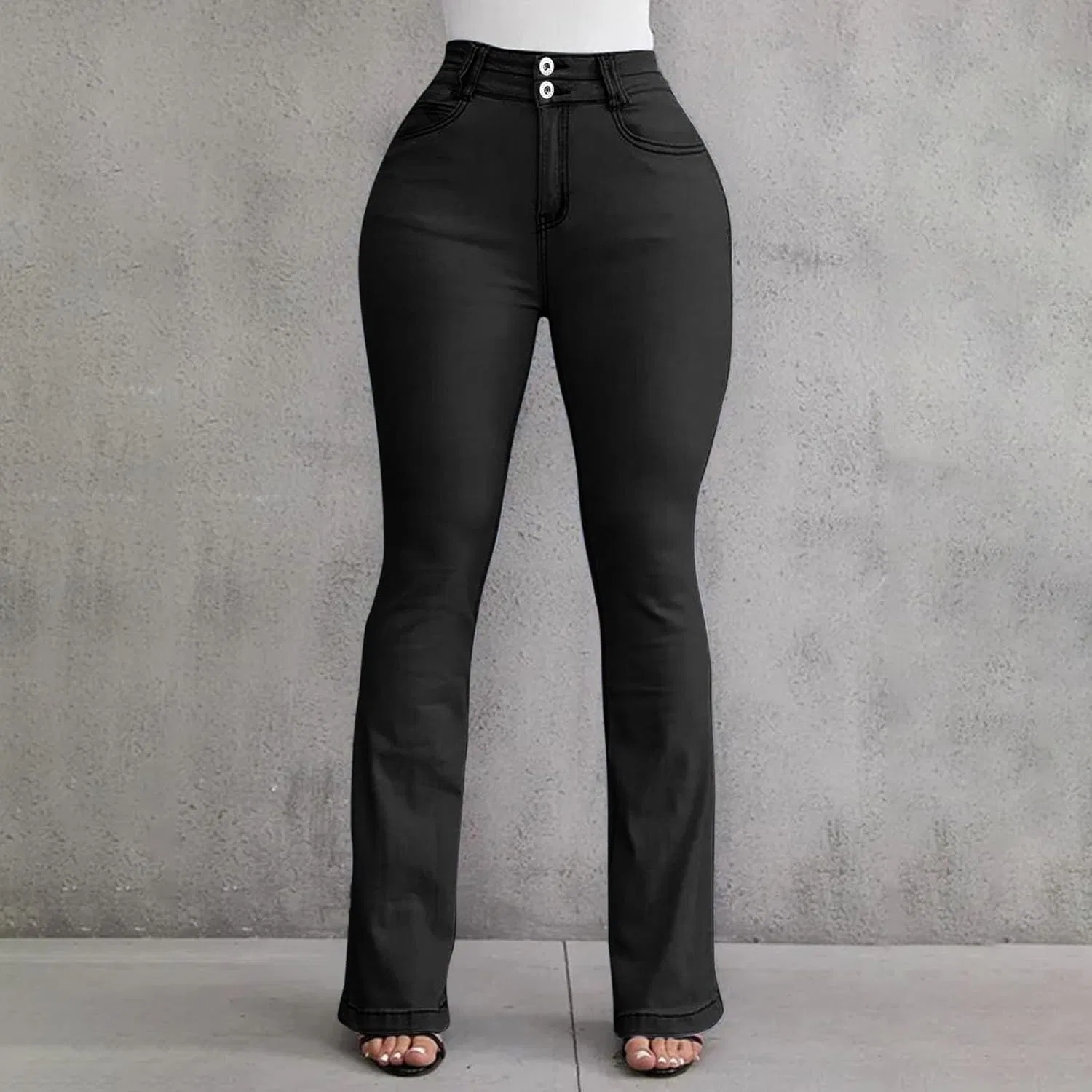 Джинсы стрейч Regular Fit, Black — фото 3