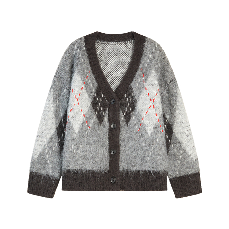 

ELLE Толстовка женская Medium Gray V-образный вырез утолщенная