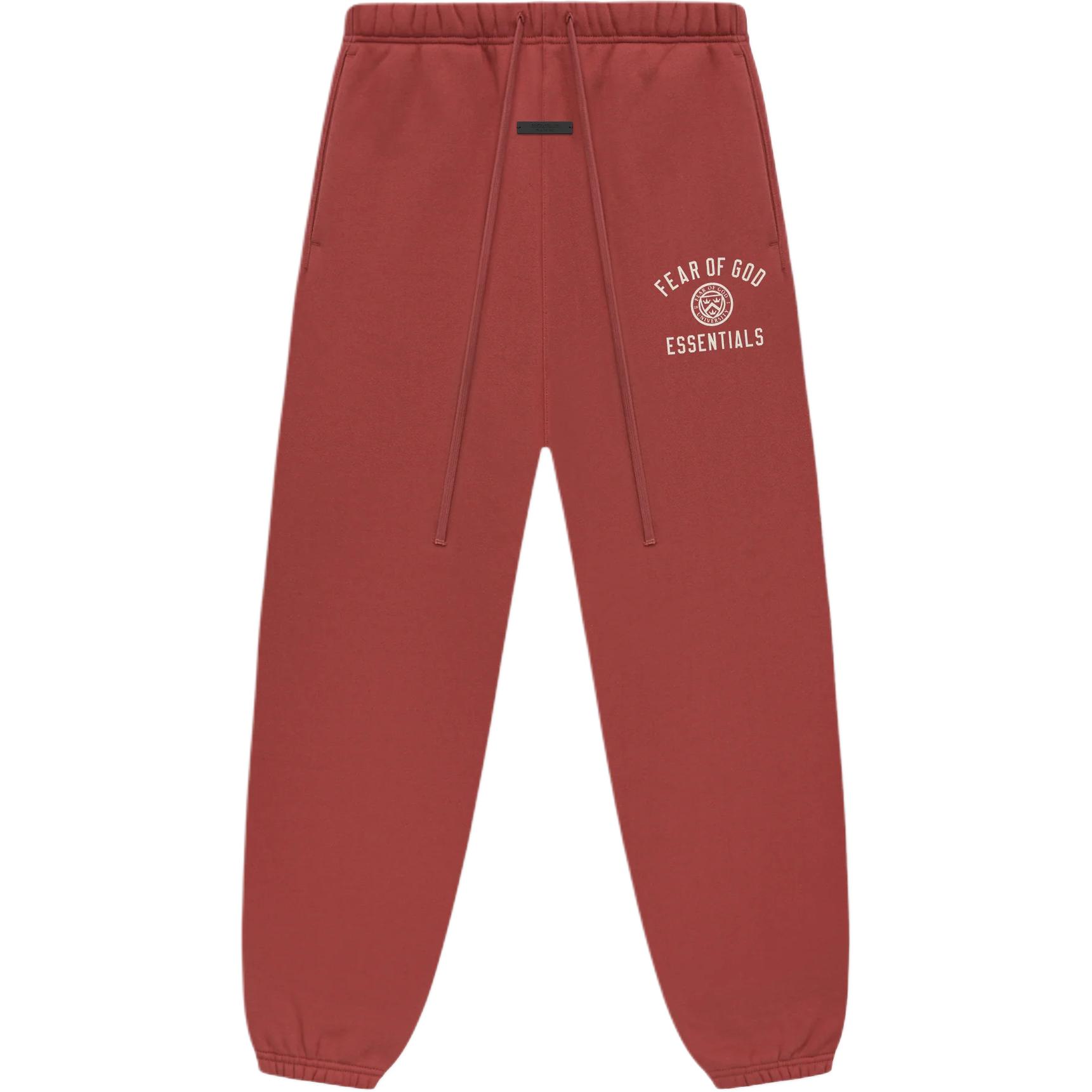 Брюки спортивные с вышитым логотипом 'Crimson' Fear Of God Essentials, Crimson Glow — фото 2