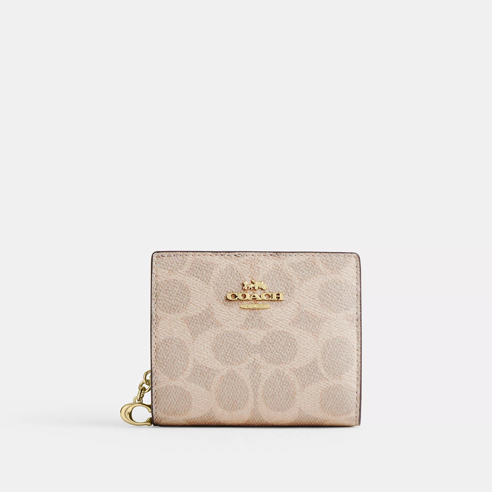 

Кошелек Coach Outlet Snap Wallet из фирменной ткани, цвет gold/sand/chalk
