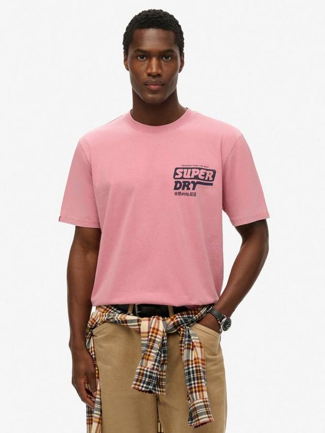 

Свободная футболка для торговли инструментами Superdry, цвет Mesa Rose Pink