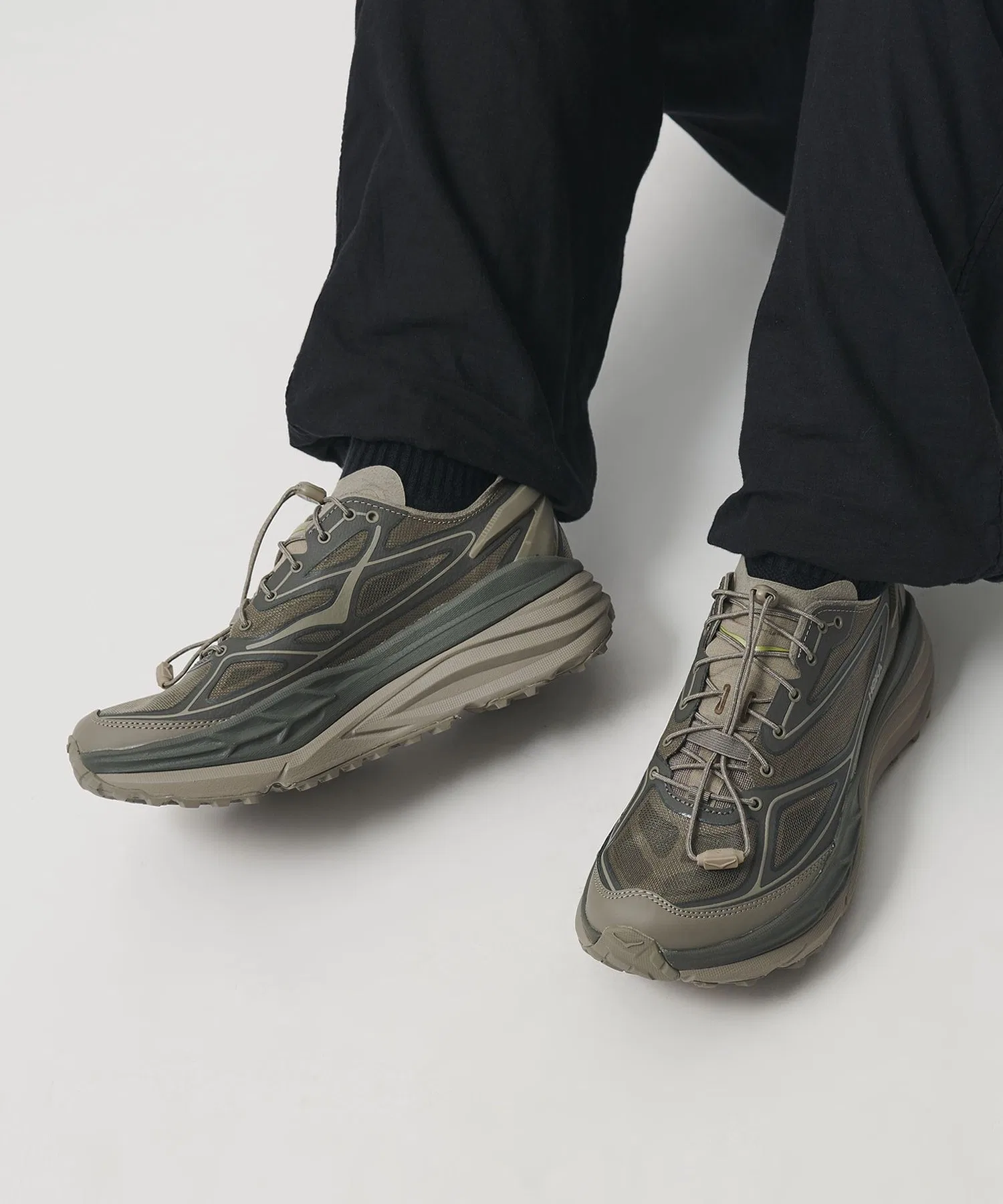 Мужские кроссовки HOKA STINSON ONE7 оливковые — фото 3