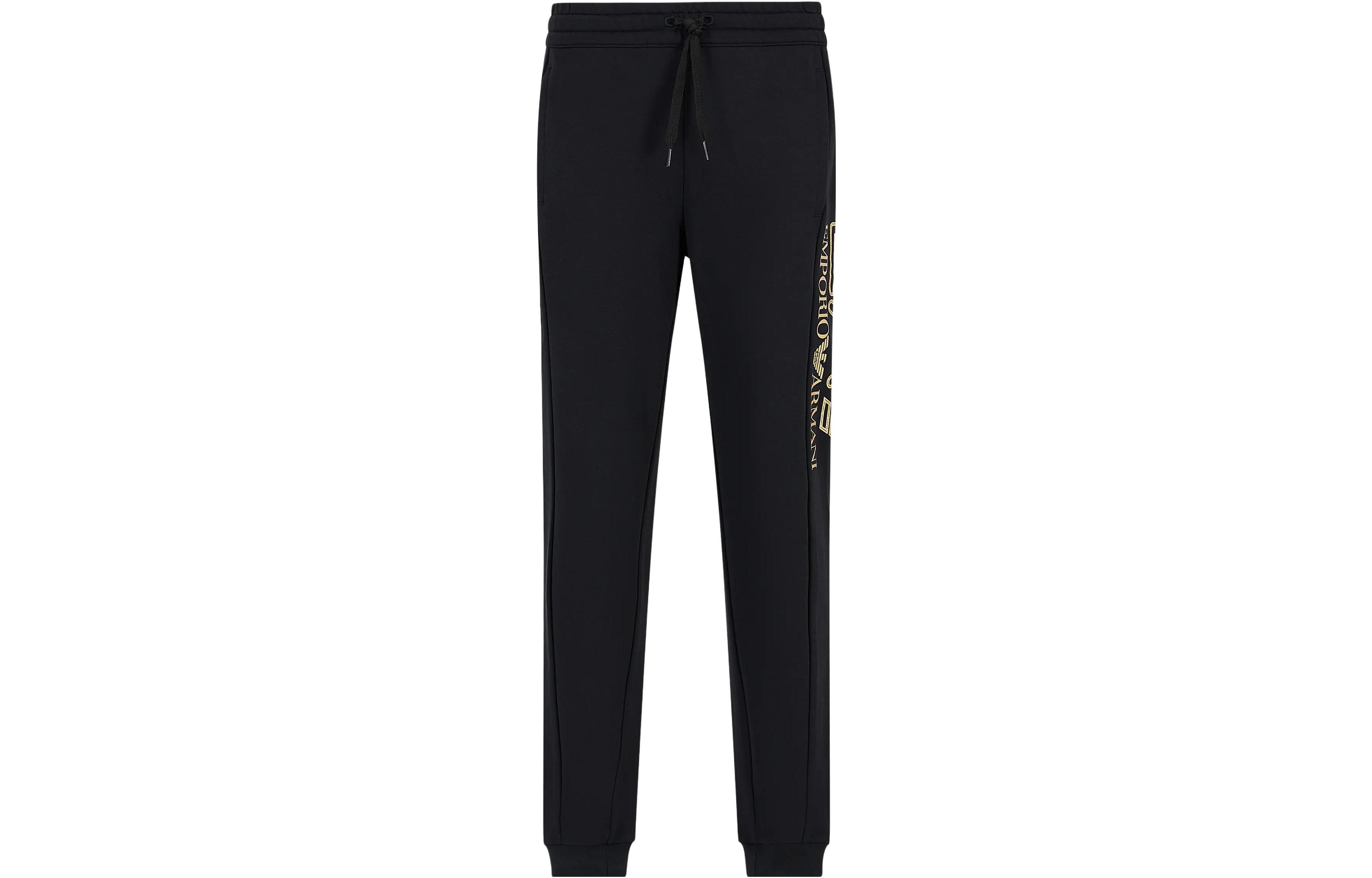 

EA7 FW23 вязаные спортивные брюки мужские EMPORIO ARMANI, черный