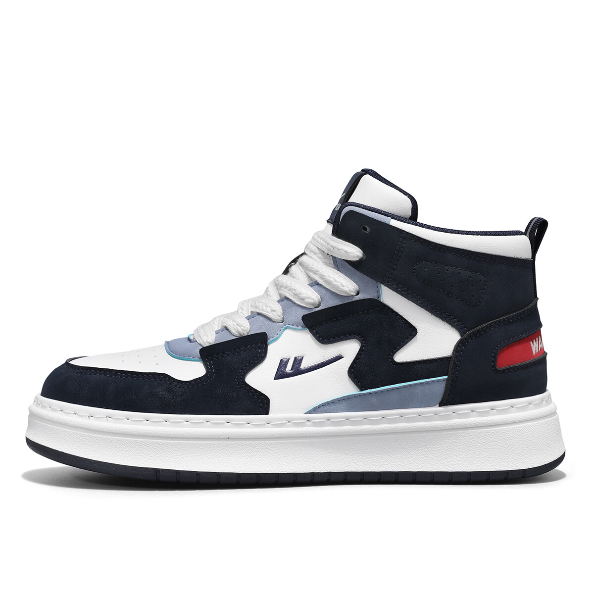 

Кроссовки WARRIOR Skateboarding Shoes Men High-top White/blue, белый/голубой