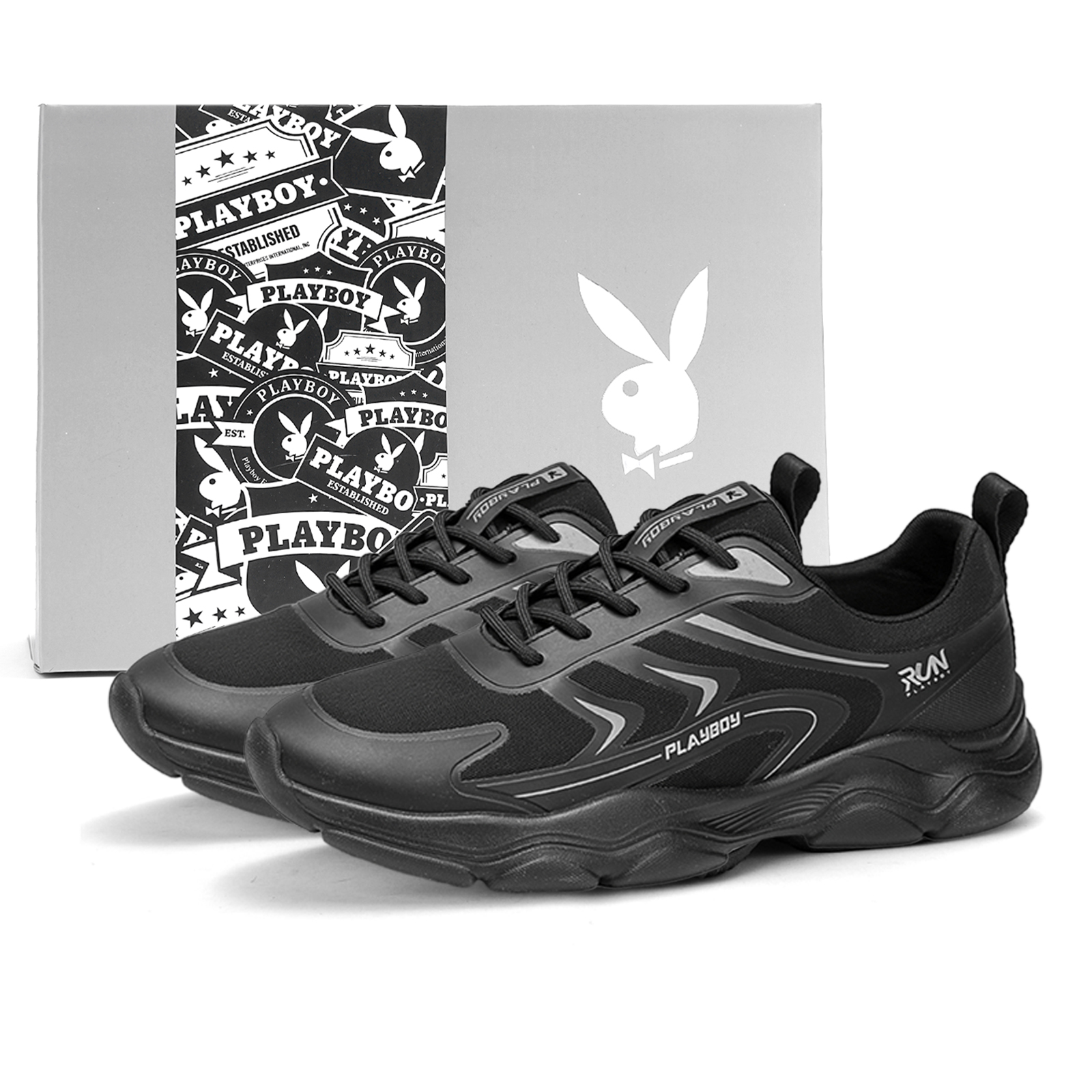 

Playboy Низкие кроссовки для активного отдыха, мужские, черная коробка