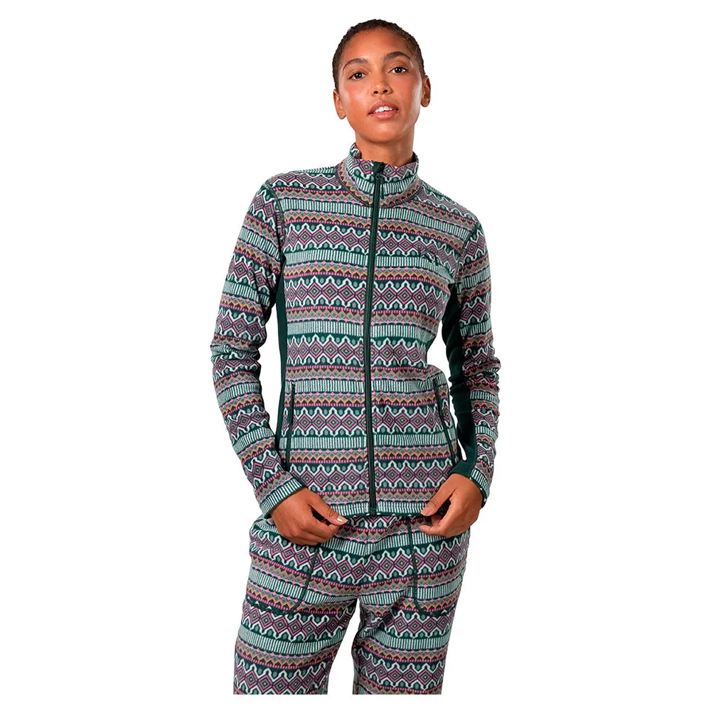 

Флис Kari Traa Olga full zip, зеленый
