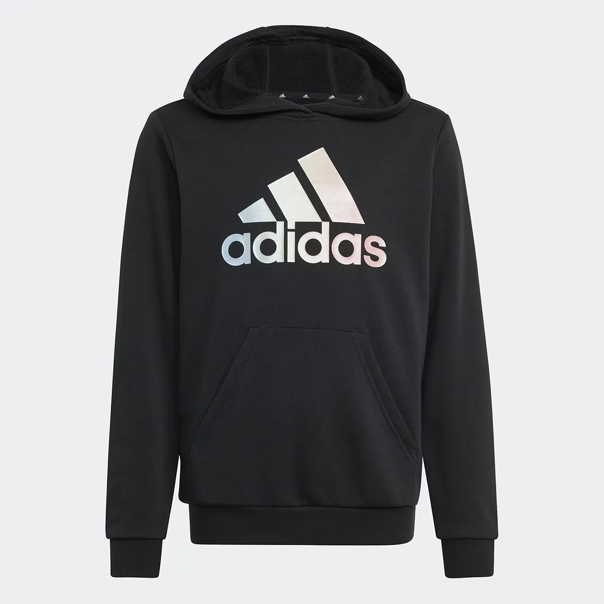 

Девичья толстовка Adidas с металлическим принтом, чёрный