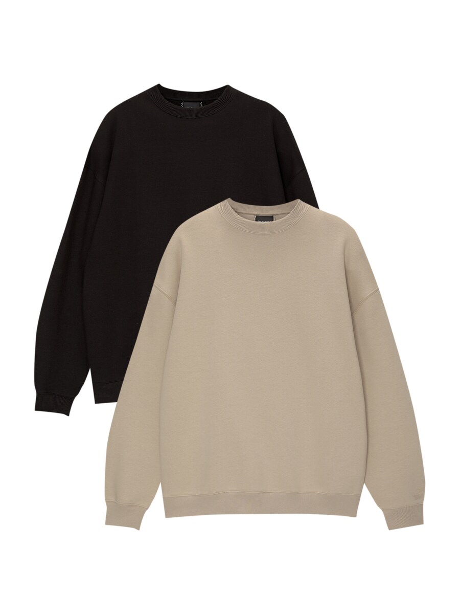 

Свитер Pull&Bear Sweatshirt, цвет ecru/black