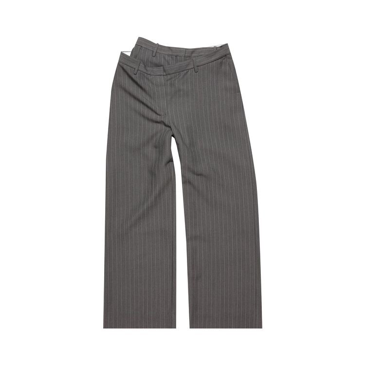 

Брюки Acne Studios Deconstructed Pinstripe Trousers Grey Melange, серый