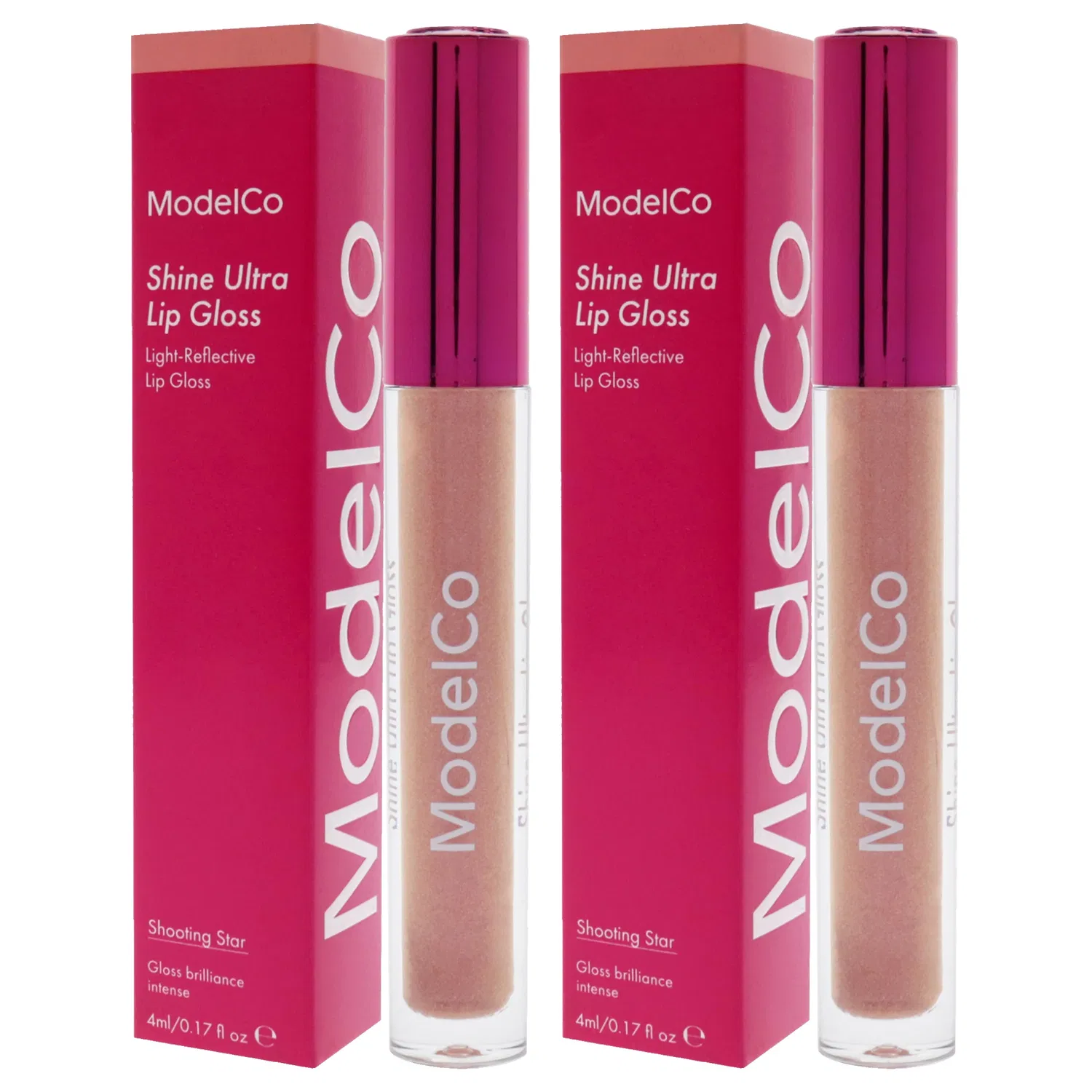Блеск для губ Shine Ultra Lip Gloss - Shooting Star от ModelCo для женщин - 0,17 унции - упаковка из 2 штук, коричневый — фото 4