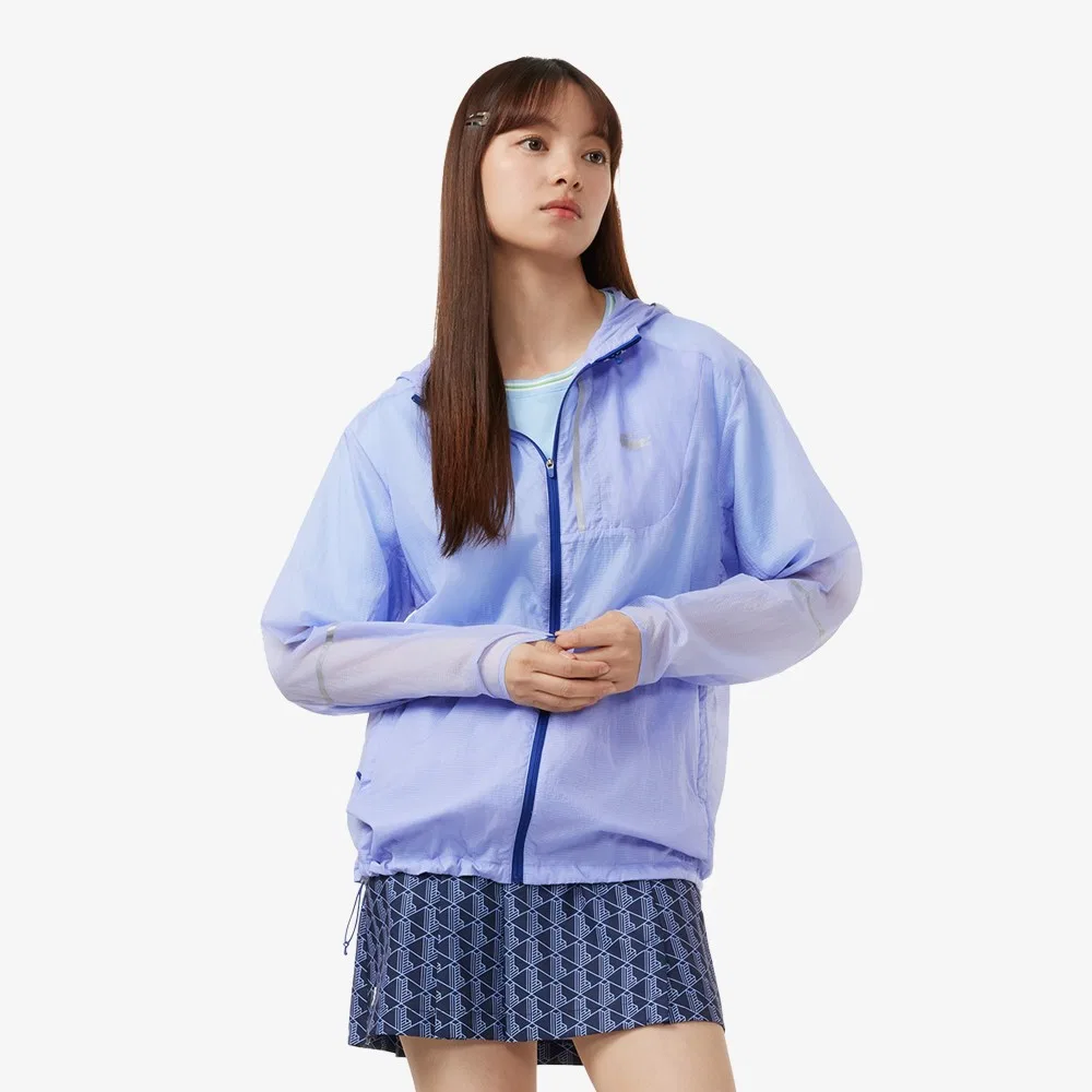 Ветровка женская Lacoste Relaxed Fit Packable, рипстоп, лавандовая