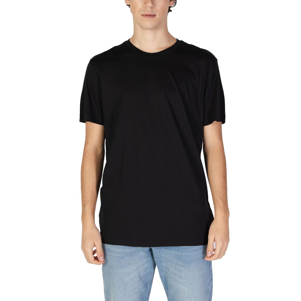 

Черная хлопковая футболка Calvin Klein Jeans