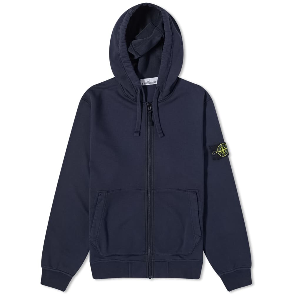 

Толстовка с молнией и полной молнией Stone Island, окрашенная в одежде