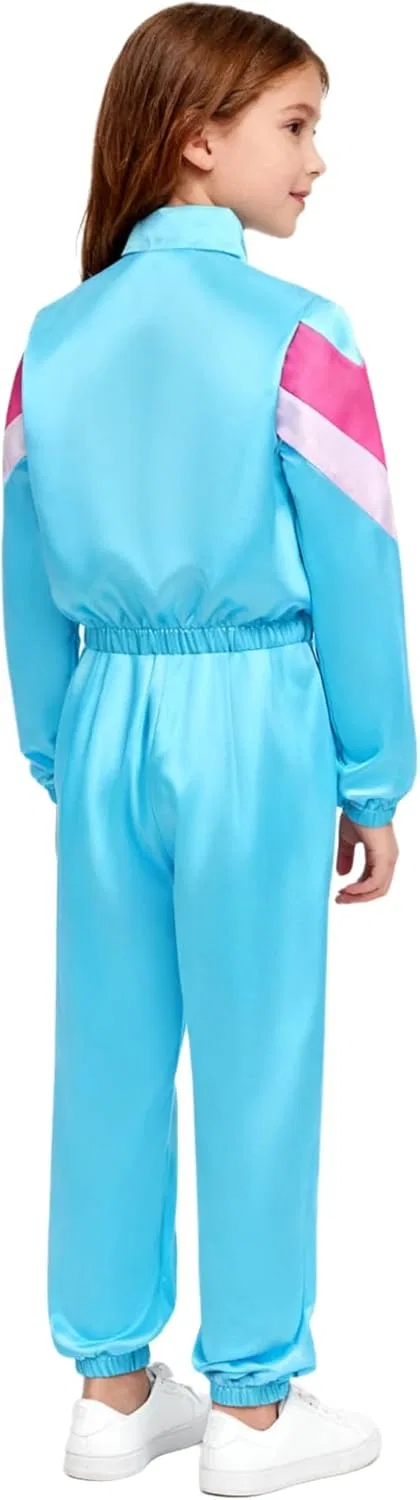 Детский спортивный костюм ретро Winnrchan, куртка и брюки, Blue — фото 2