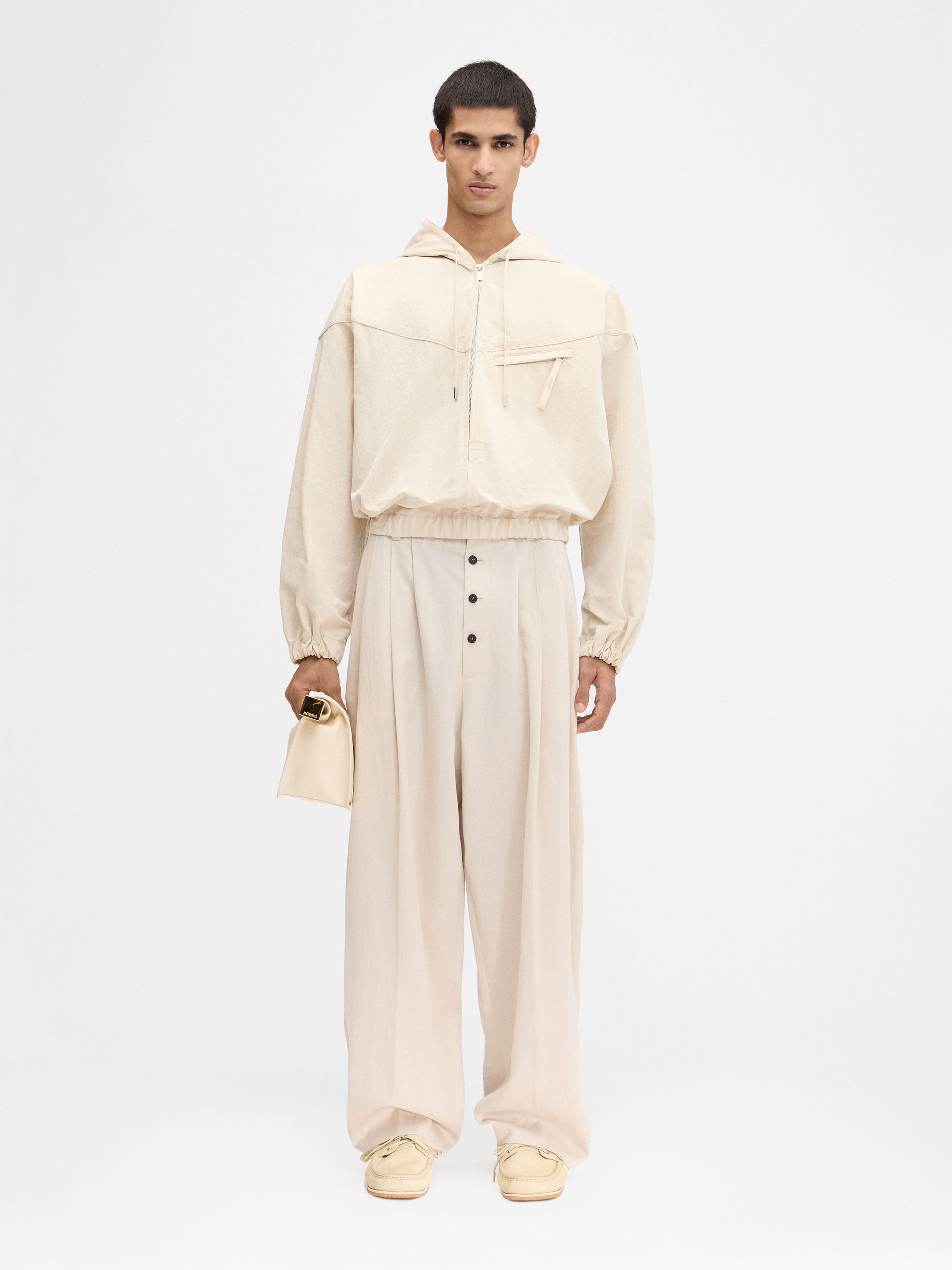 

Ветровка с капюшоном JACQUEMUS The Bateau jacket, белый
