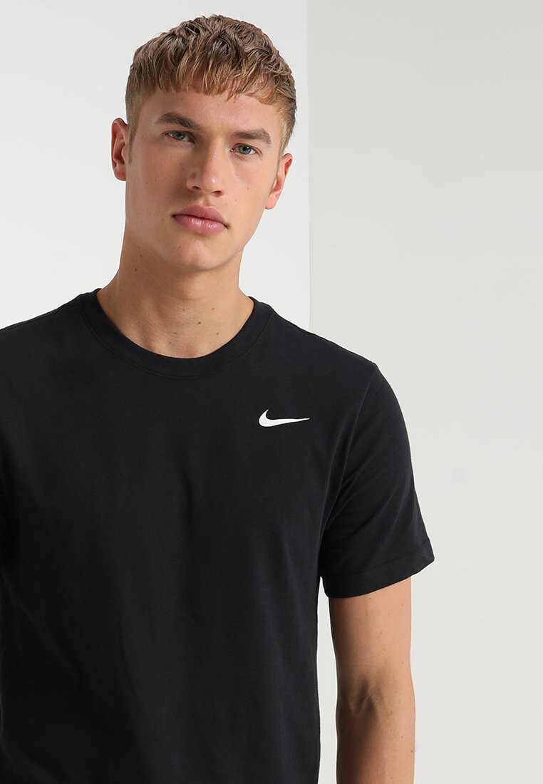 Футболка Nike DRY TEE CREW SOLID, цвет Black/White — фото 4