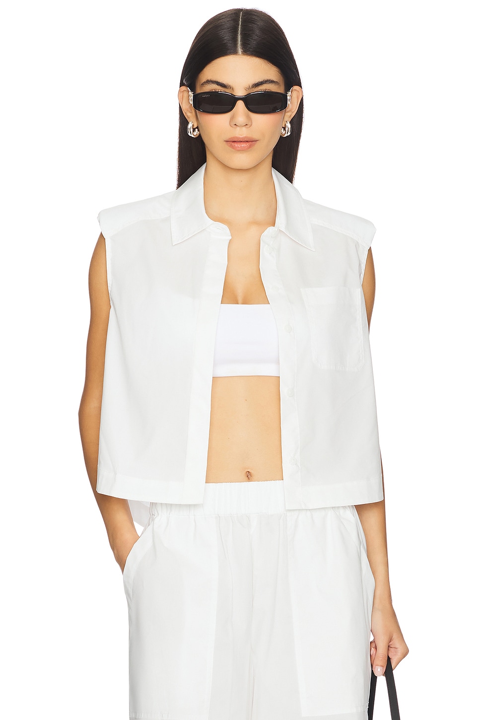 

Кроп-рубашка Winslow Simkhai, white