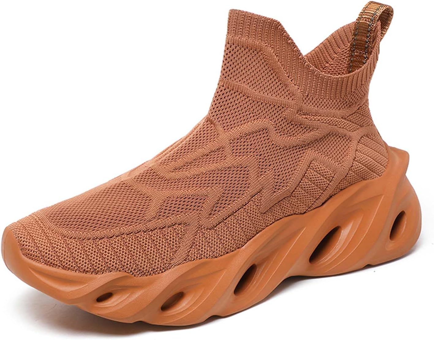 

Мужские и женские слипоны-лоферы для ходьбы, тенниса, без шнурков, кроссовки для бега, дышащие и легкие Missletty, коричневый