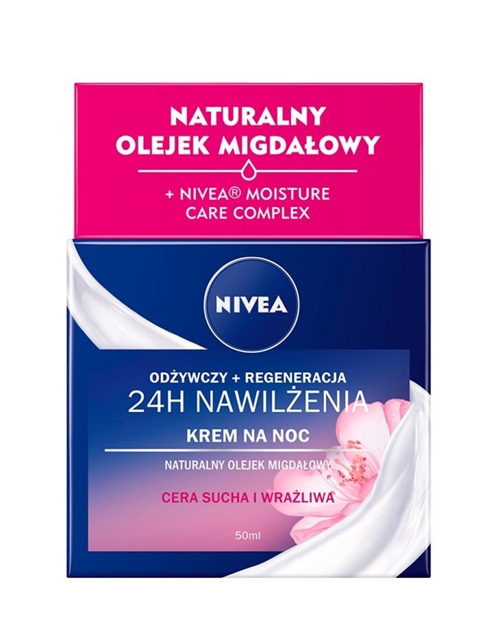 

Nivea 24H Nawilżenia + Regeneracja крем для лица на ночь, 50 ml