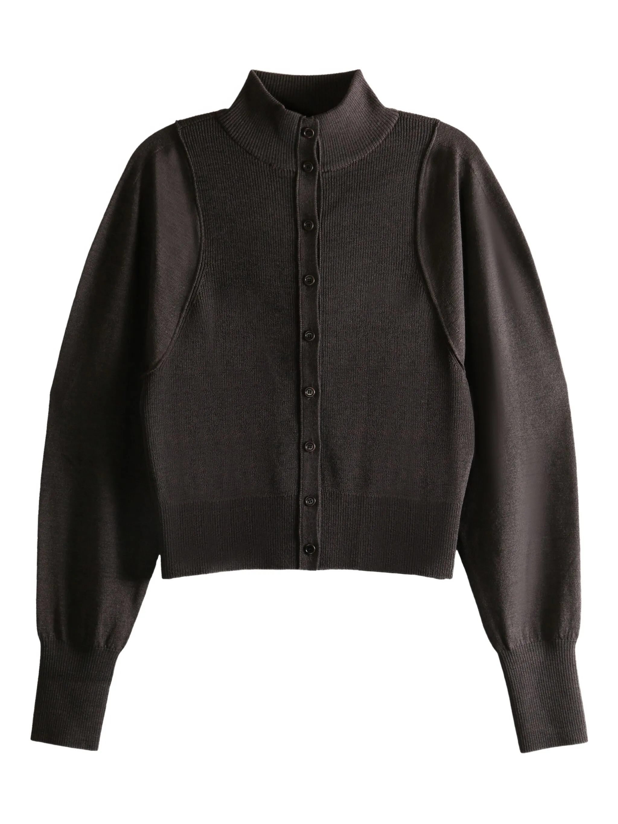 

Кардиган с воротником-воронкой Amomento, коричневый