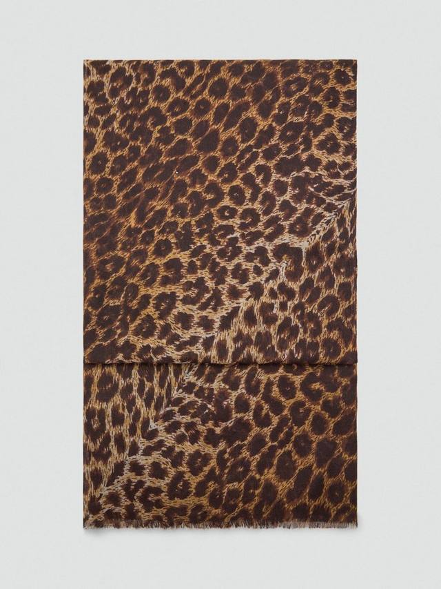 

Шарф с принтом "animal print" Mango