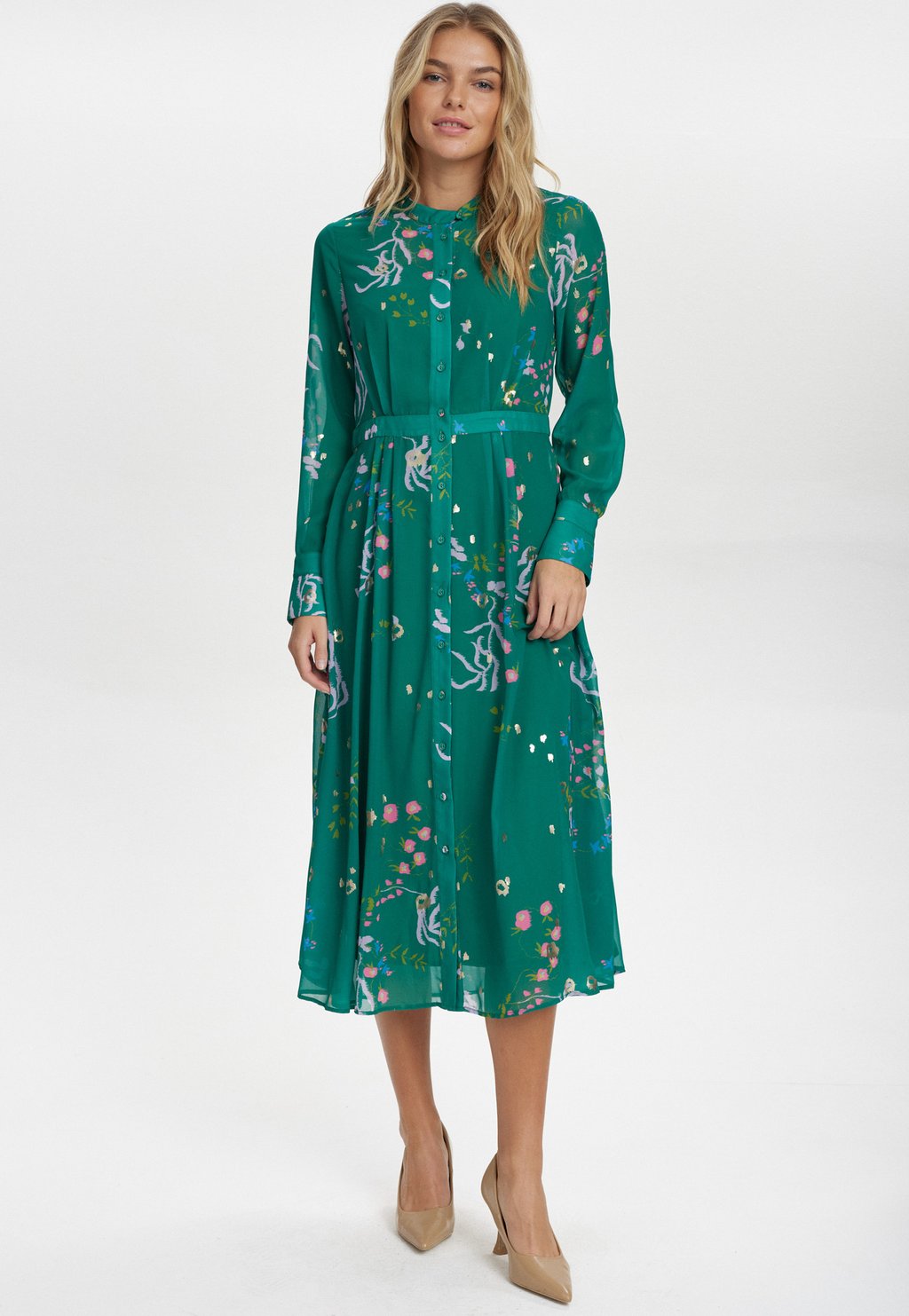 

Платье-рубашка NUKYNDALL NEW DRESS Nümph, зеленый