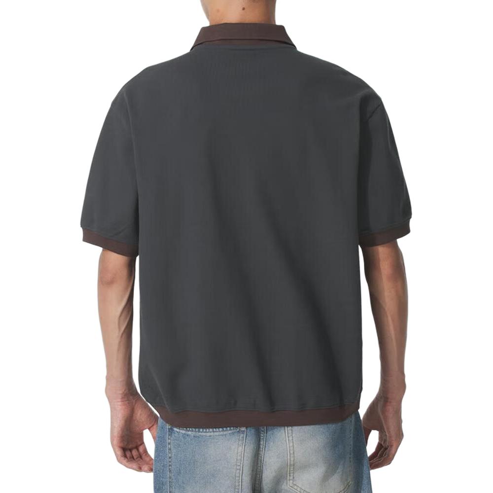 Life Men's Heavyweight Polo Nike, черный/коричневый — фото 3
