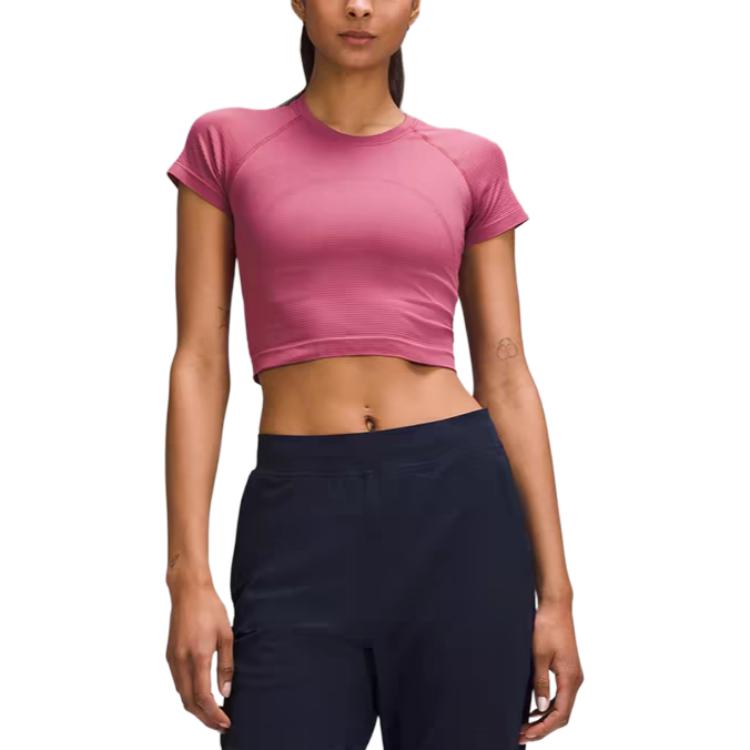 

Футболка Swiftly Tech укороченная Lululemon, Washable Fleece Color/Wahm/Wahm