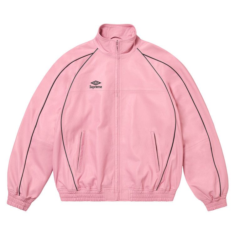 

Спортивная куртка Supreme x Umbro Leather Track Jacket, Pink