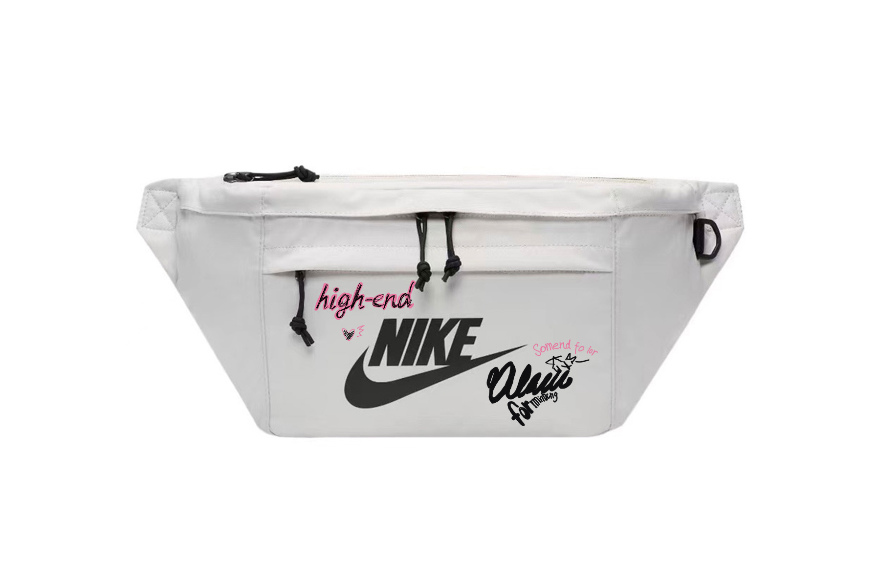 

Nike Тканевый поясной рюкзак унисекс светло-серый, Minimalist Style