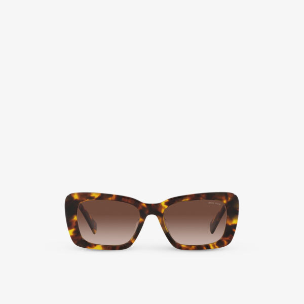 

Солнцезащитные очки MU 07YS Glimpse из ацетата Miu Miu, коричневый