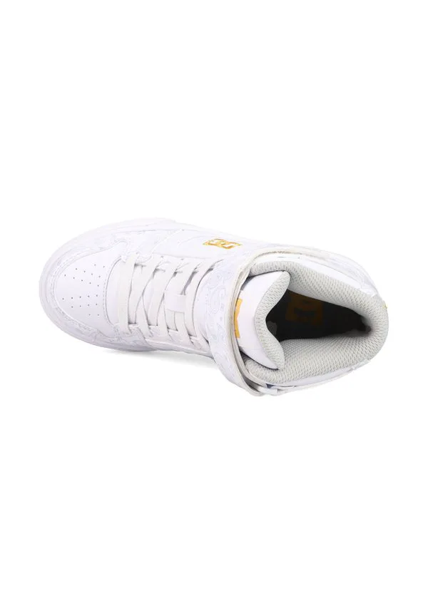 Кроссовки с высоким верхом Dc Shoes, White/Gold — фото 3
