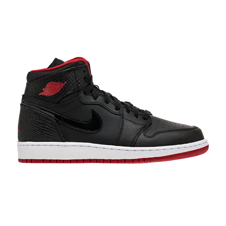 

Кроссовки Air Jordan 1 Retro High GS 'Bred Snake', черный