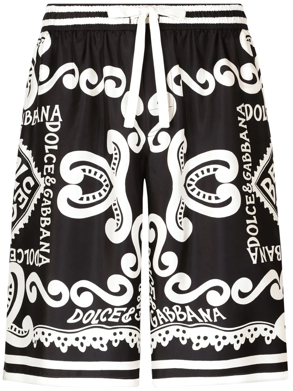 

Шелковые шорты с логотипом DOLCE & GABBANA, черный