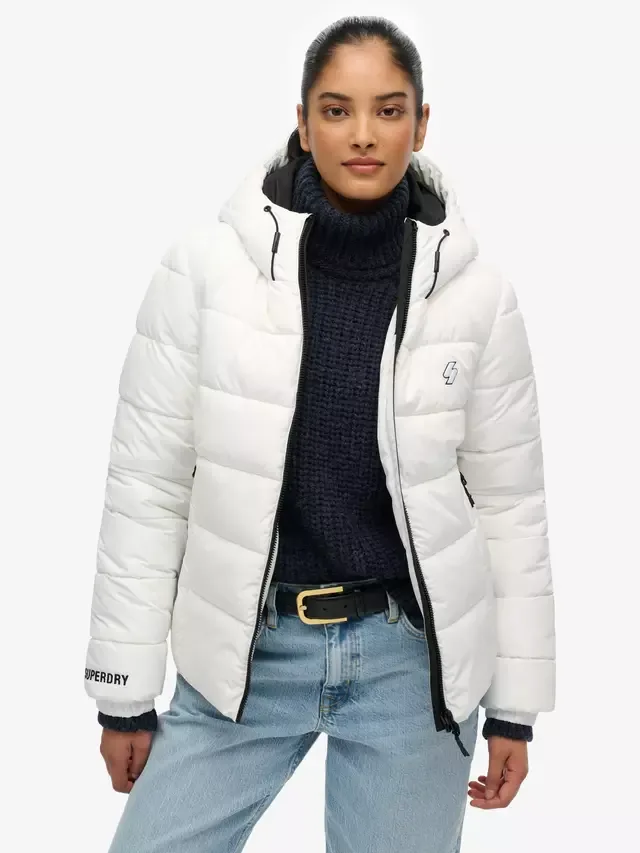 Пуховая куртка Spirit Sports с капюшоном, Optic Superdry