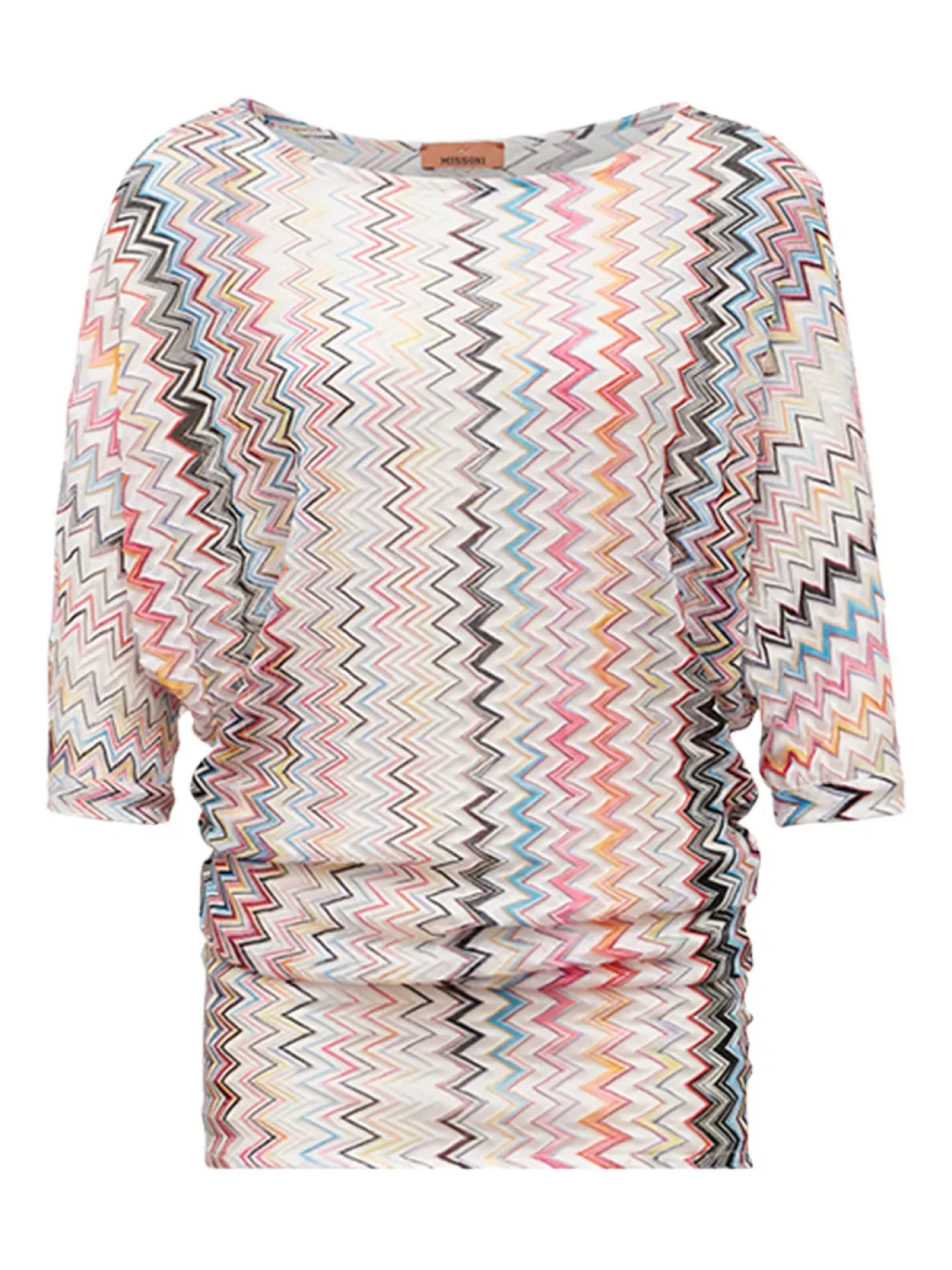 

Топ с зигзагообразным узором и рукавом три четверти Missoni, белый