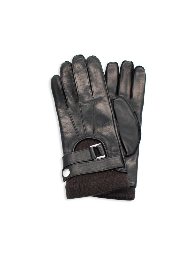 

Подпоясанные кожаные перчатки Portolano, цвет Black Moro