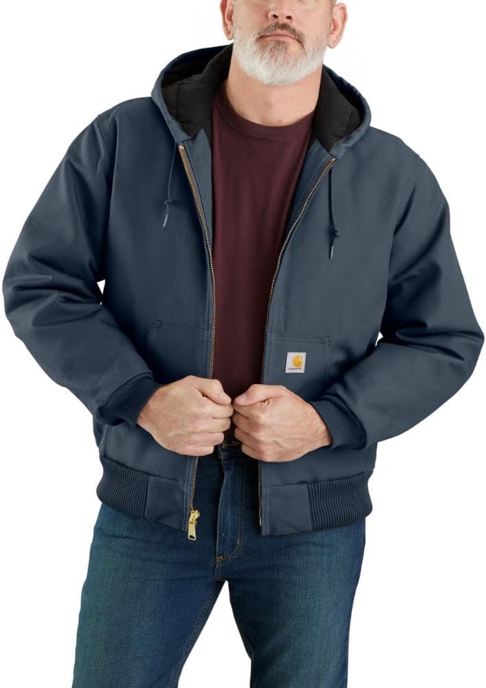 

Carhartt мужская куртка J140 Loose Fit Firm Duck утепленная с фланелевой подкладкой Active Jac, Dark Navy