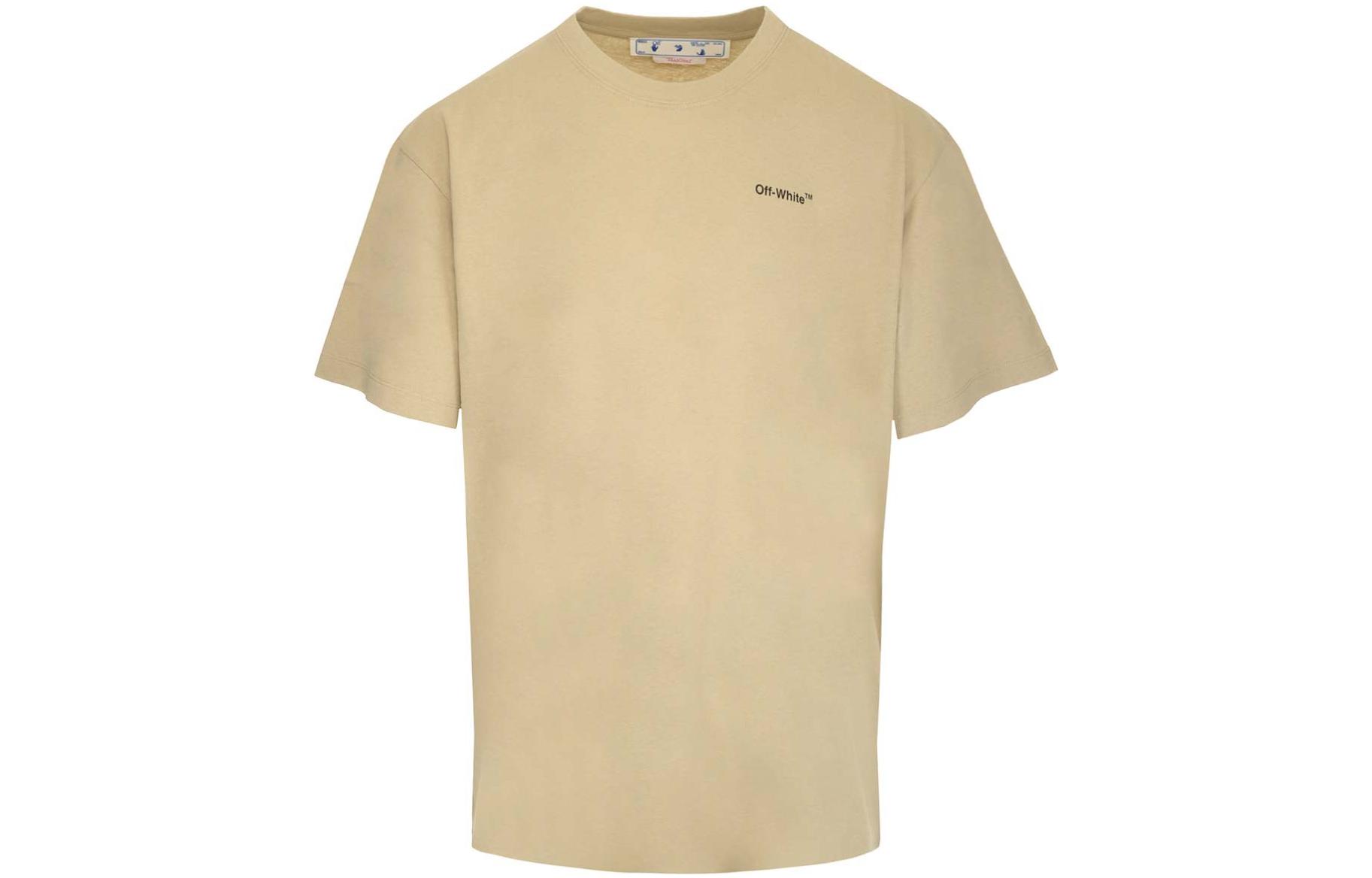 

OFF WHITE Caravaggio Saint Jerome Writing Arrows Футболка оверсайз OFF-WHITE, Бежевый