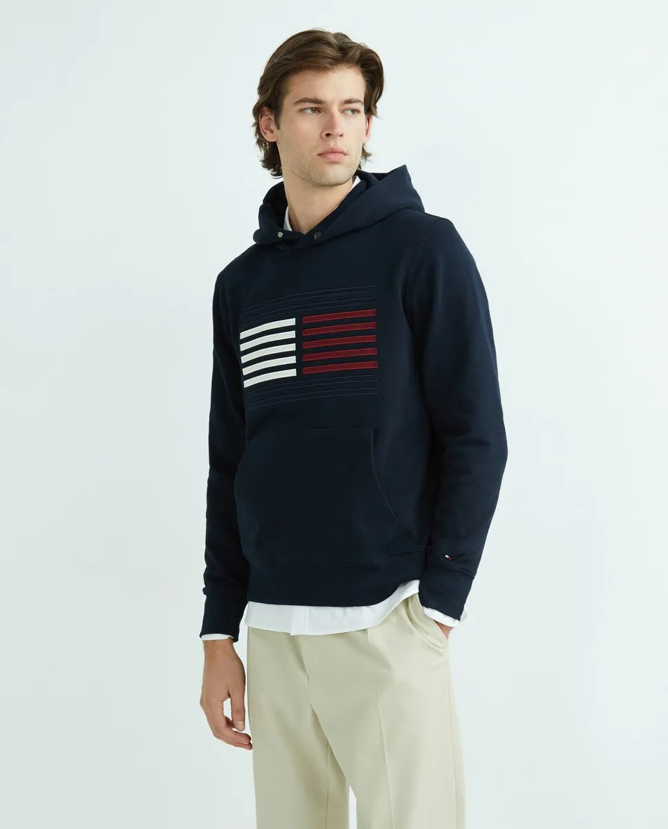 

Мужская толстовка с тисненым брендингом Tommy Hilfiger, темно-синий