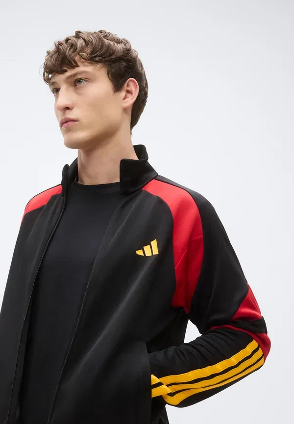 Куртка тренировочная Adidas Sportswear Tiro, черный/командный пауэр ред/колледжиат голд — фото 4