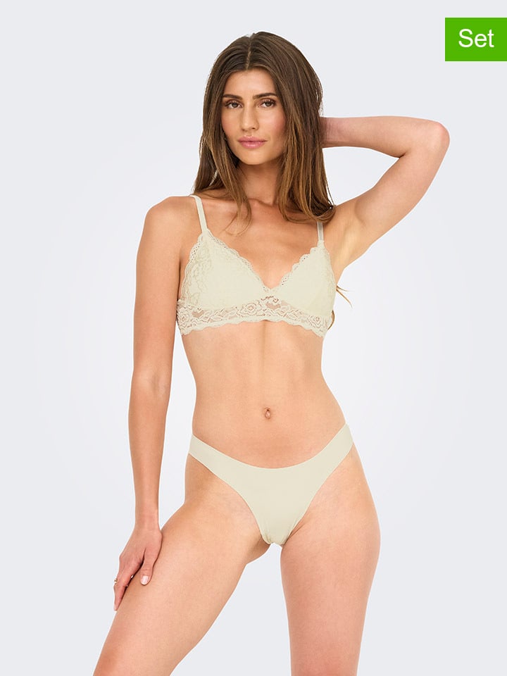 

ONLY Набор из 3 штук: Трусики кремового цвета