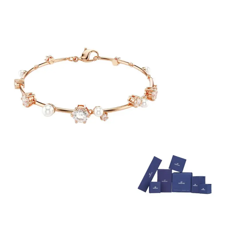 

Swarovski Браслет Constella Tennis с розовым золотом и жемчужными украшениями