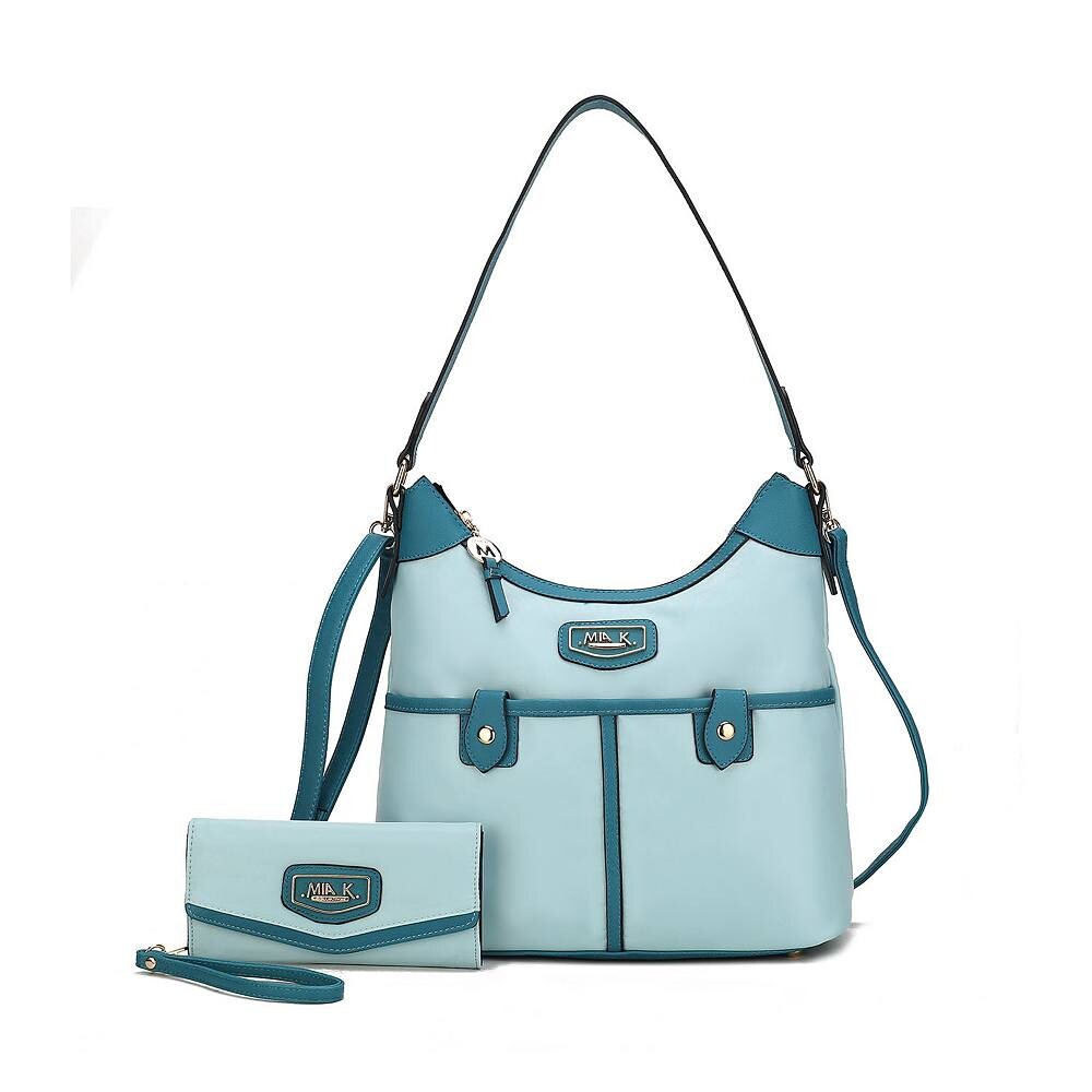 

Mkf Collection Harper Нейлоновая сумка-хобо с таким же кошельком от Mia K MKF Collection, цвет Baby Blue