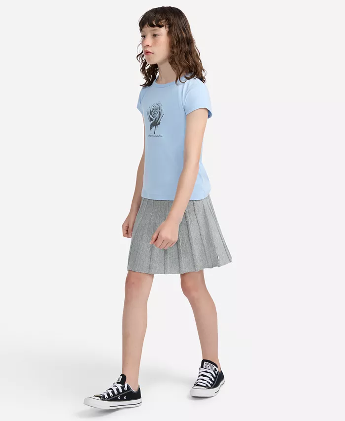 Детская плиссированная юбка-свитер Abercrombie Kids, серый — фото 2
