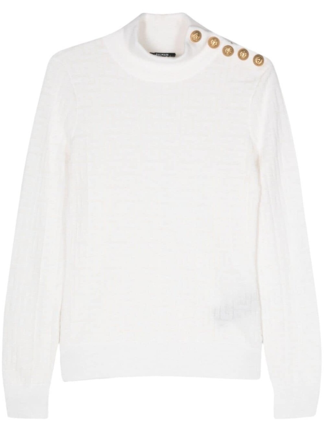 

Balmain джемпер в рубчик с монограммой PB, белый