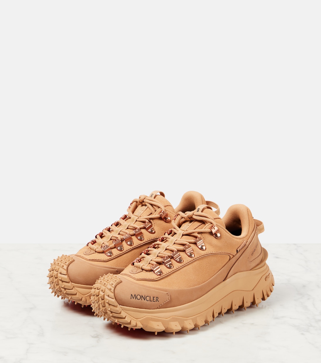 Кроссовки Trailgrip Apex из кожи Moncler, коричневый — фото 4
