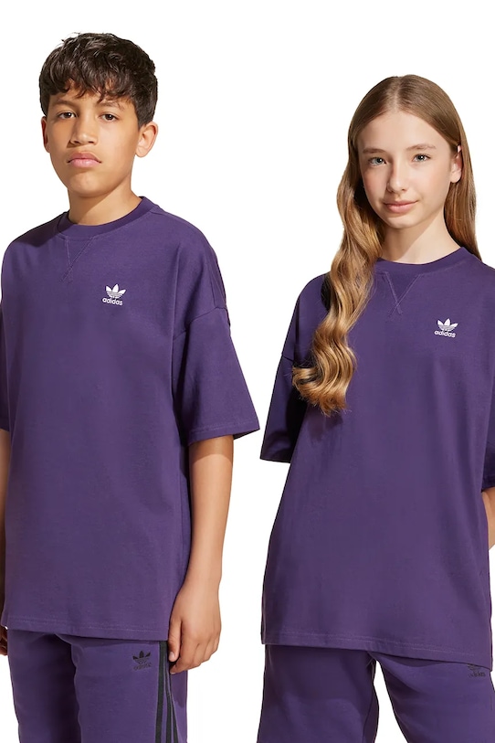 

Хлопковая футболка Adidas Originals, фиолетовый