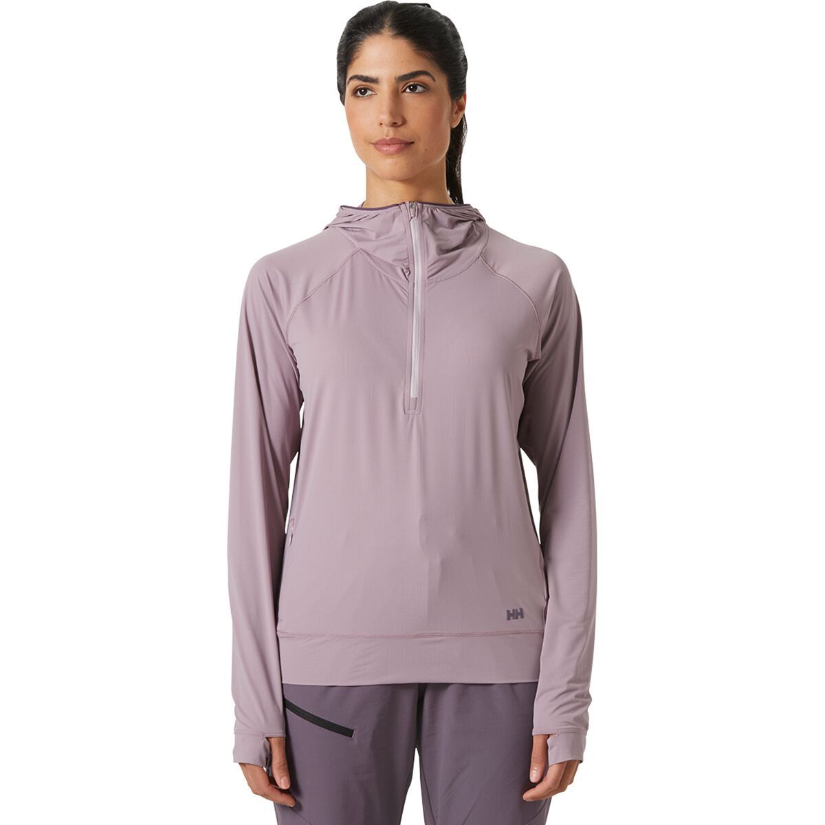 

Шине солен худи с молнией наполовину Helly Hansen, фиолетовый