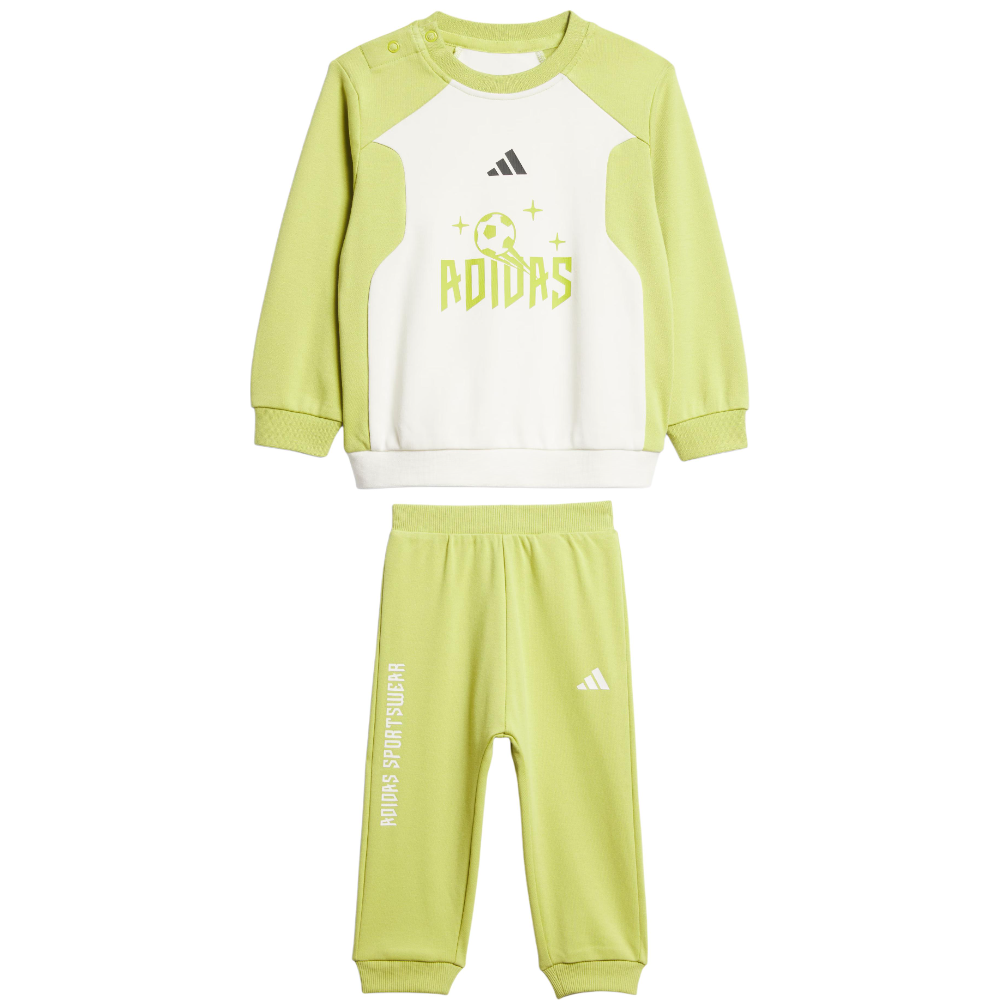 

Детский спортивный комплект Casual Sportswear 2 Piece Set Adidas, белый/зеленый